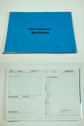 Wachbuch, Tagebuch, Einsatztagebuch, Formularbuch