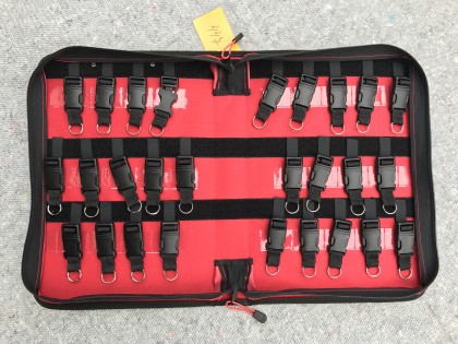 Schl�sseltasche 27, Einsatzleitertasche, Wachdiensttasche, Sicherheitsdiensttasche, DIN A4, rot , abwaschbar,