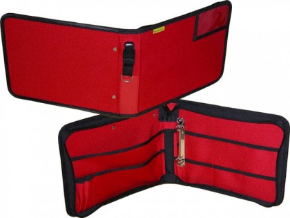 Dokumententasche, Fahrtenbuchtasche, Organizer, DIN A5 Querformat, rot
