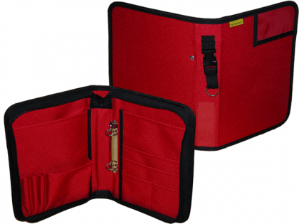 Dokumententasche, Fahrtenbuchtasche, Organizer, DIN A5, Hochformat, rot