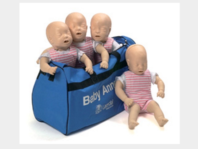 Baby Anne, HLW & Erstickungsmodell, 4er-Paket mit Tragetasche,