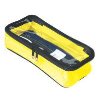Klarsichtklettasche, Retainer,gelb, gro,ca.25x27x5cm(HxBxT)