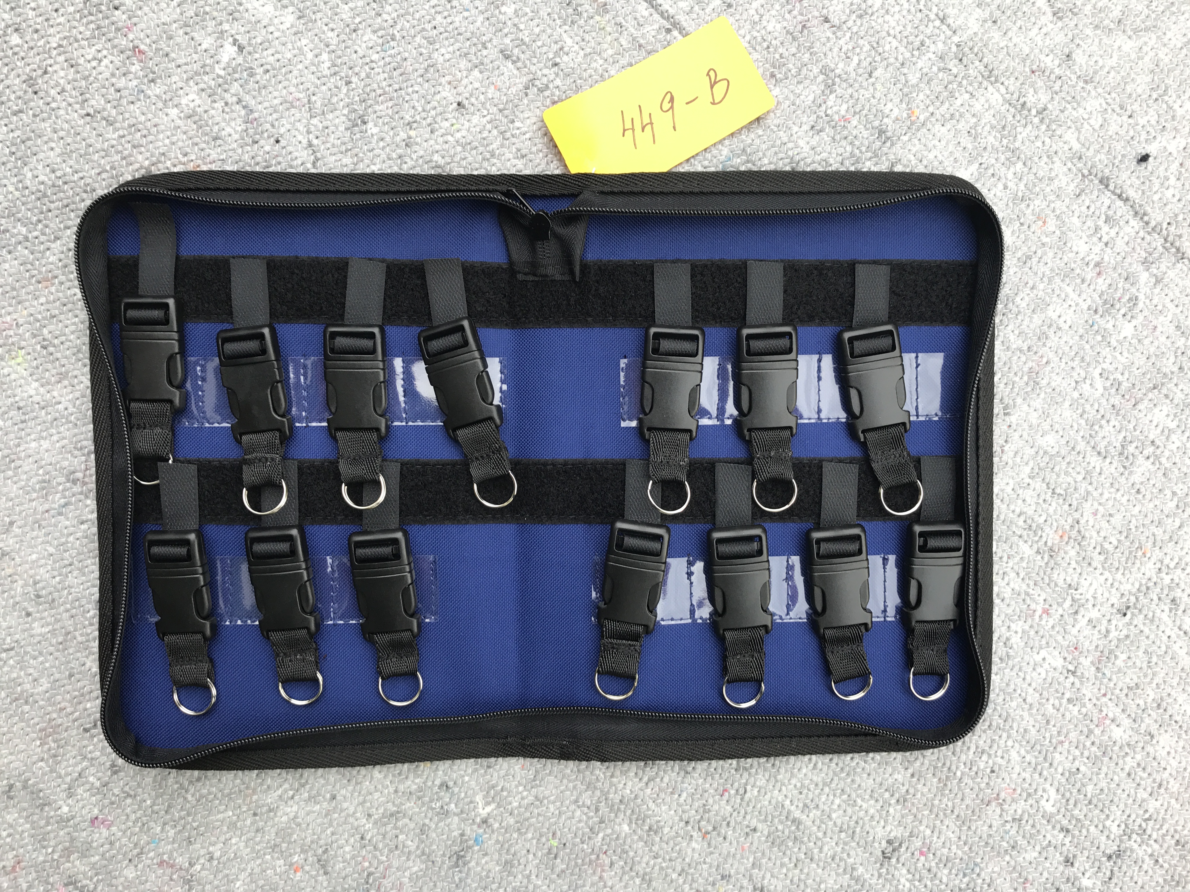 Schlsseltasche 14, Einsatzleitertasche, Wachdiensttasche, Sicherheitsdiensttasche, DIN A5, blau , abwaschbar, ohne Frontklemme
