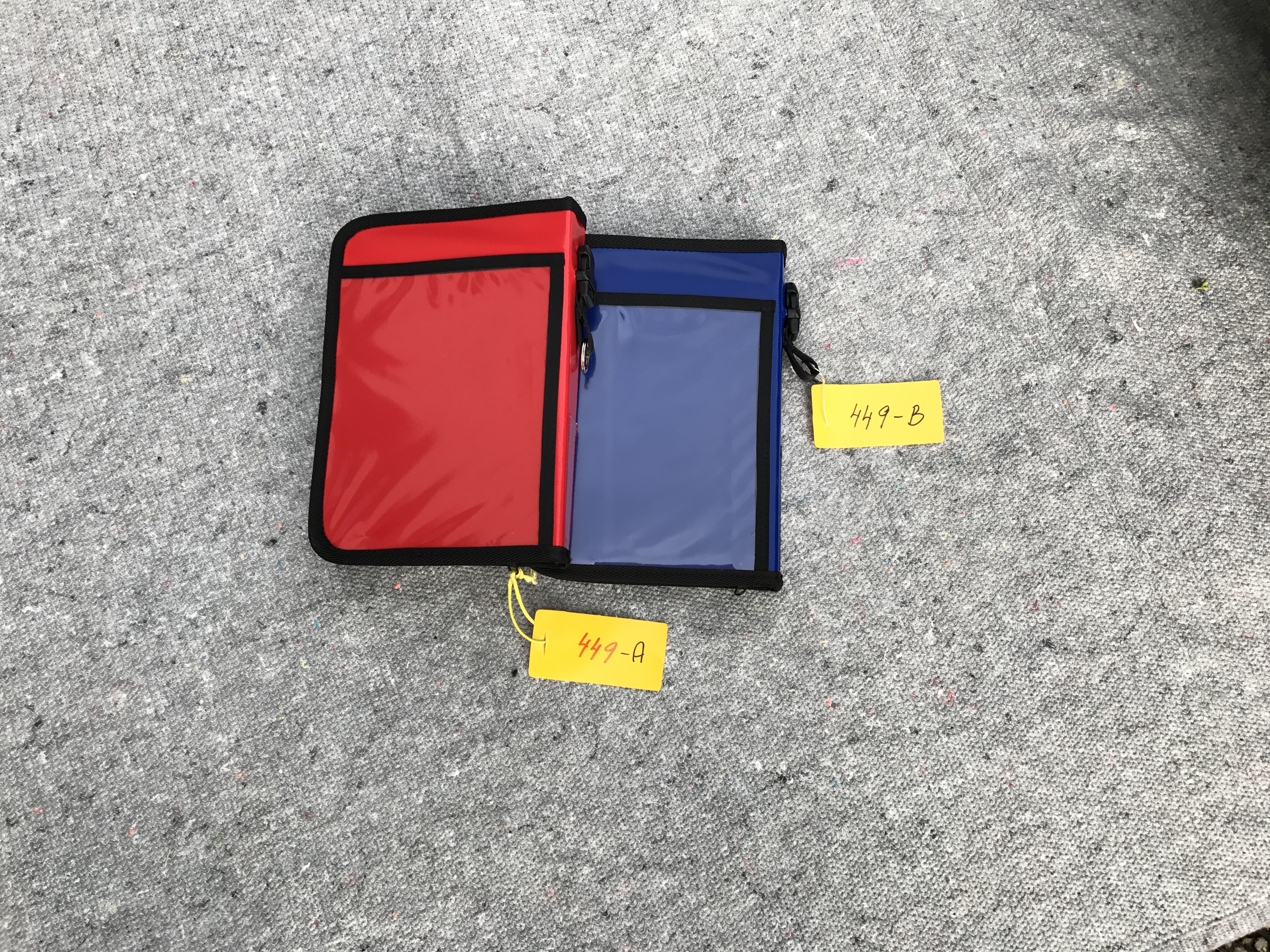 Schlsseltasche 14, Einsatzleitertasche, Wachdiensttasche, Sicherheitsdiensttasche, DIN A5, rot , abwaschbar, mit Frontklemme