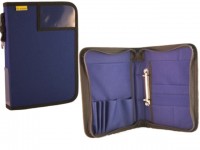 Dokumententasche, Fahrtenbuchtasche, Organizer, DIN A5, Hochformat, blau
