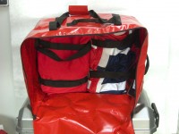 Materialrucksack, Rucksack-/Taschenkombination; Einsatztasche Wasserrettung, Deckentasche, Materialtasche, Bootstasche, Bootsrucksack